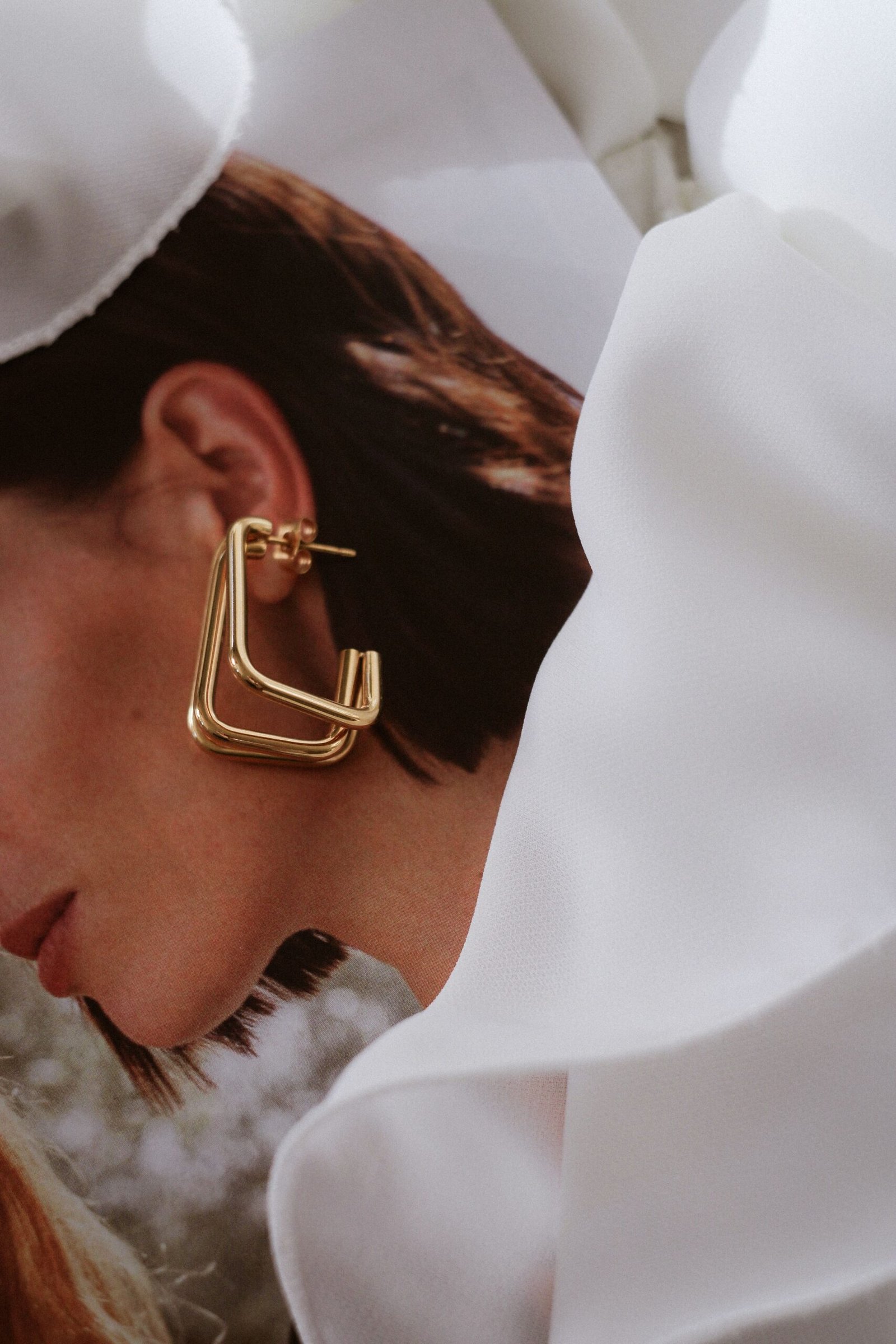 Aurora Geometric Gold Earrings